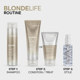Joico Blonde Life Brightening Conditioner 8.5 Fl Oz packaging close-up