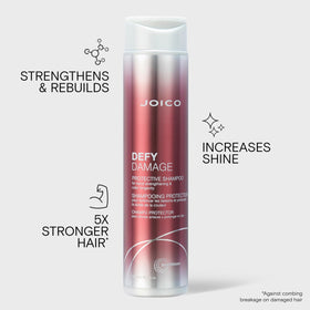 Joico Defy Damage Shampoo side view showcasing bottle design