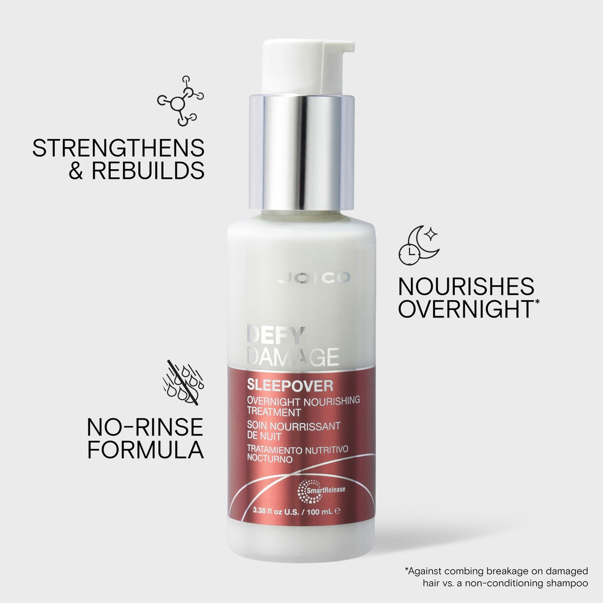 Joico Defy Damage Sleep Over showing texture