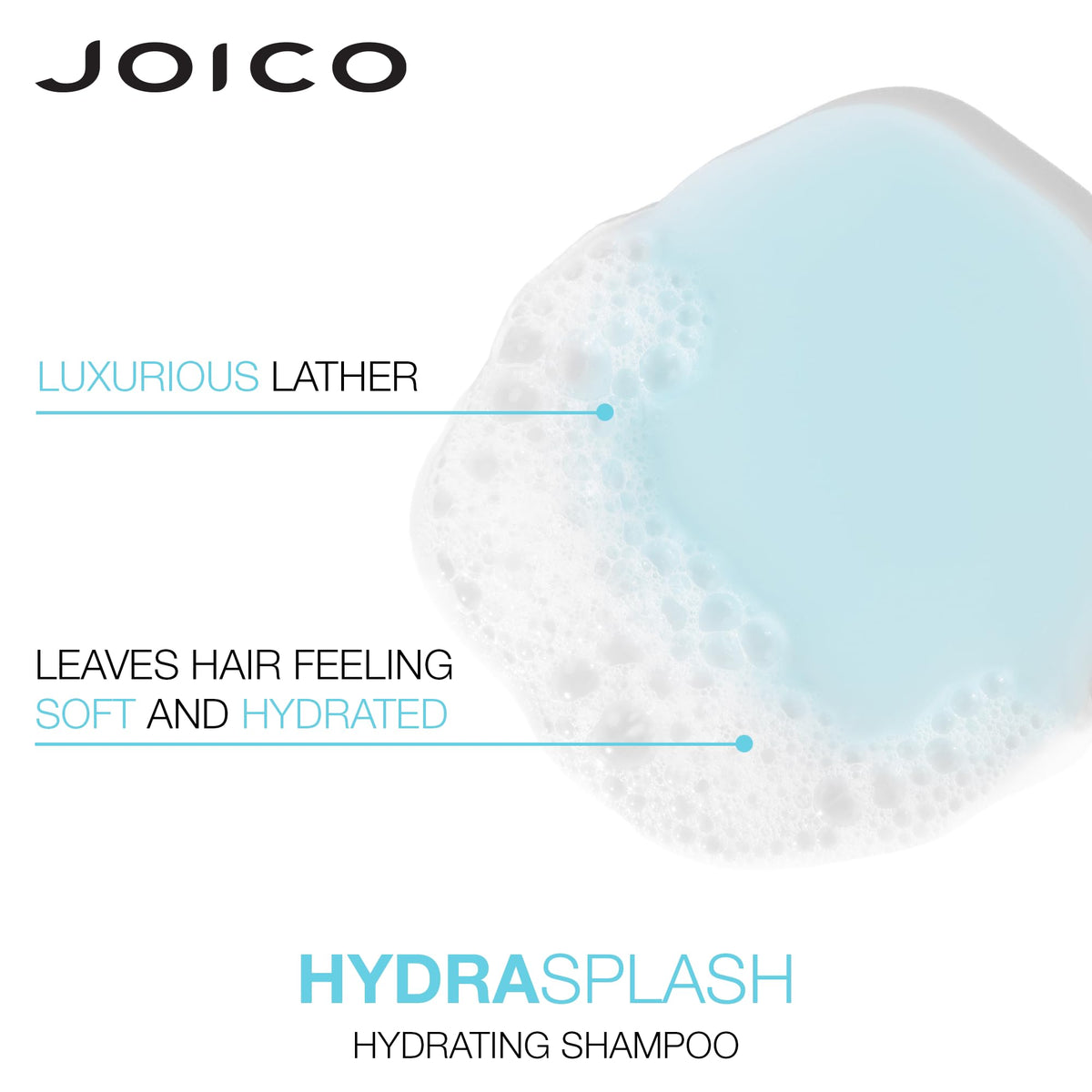 Joico HydraSplash Shampoo and Conditioner on a bathroom shelf