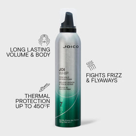 Joico JoiWhip foam application on hair