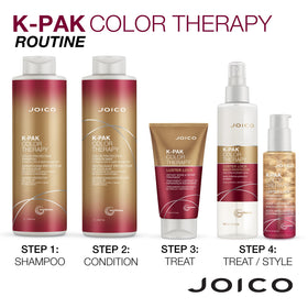 Joico K-Pak Colour Therapy Shampoo and Conditioner duo with water droplets