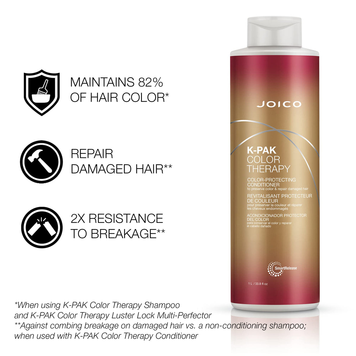 Joico K-Pak Colour Therapy Shampoo on bathroom shelf