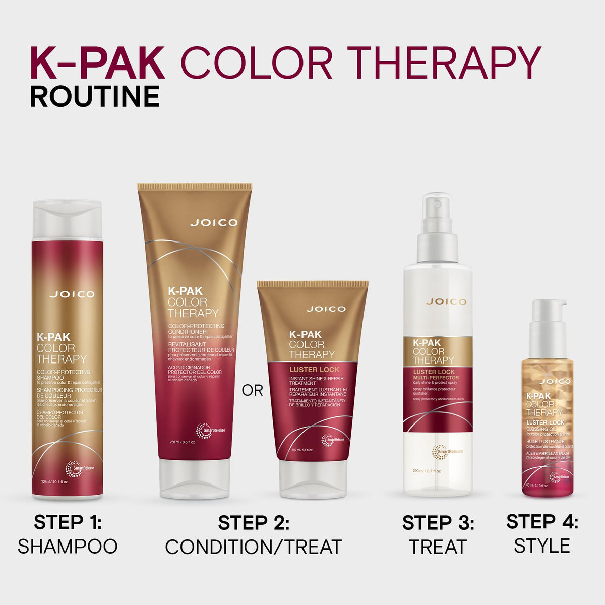 Joico K-PAK Colour Therapy Shampoo packaging details