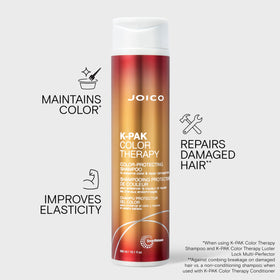 Joico K-PAK Colour Therapy Shampoo with ingredients displayed