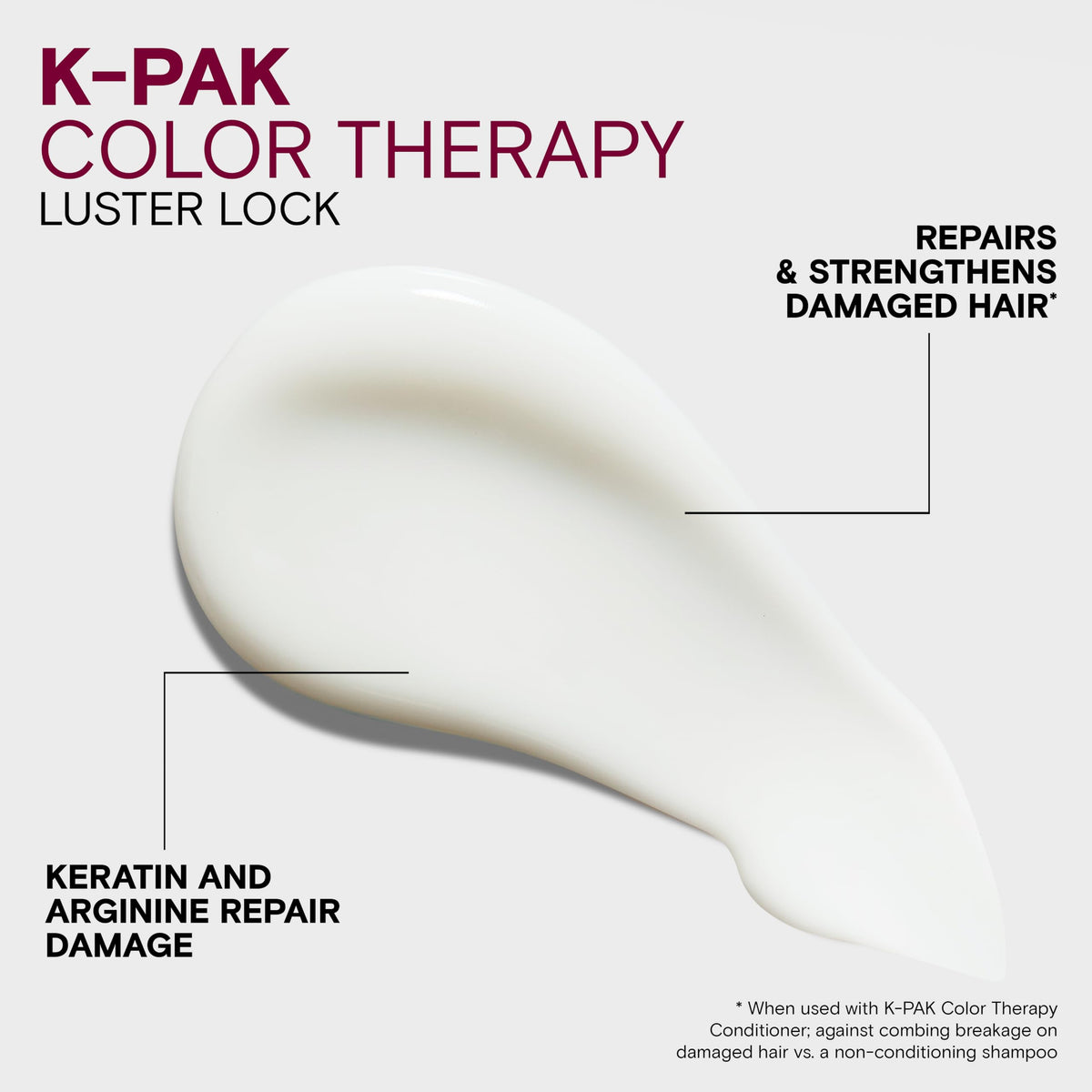 Joico K-PAK Luster Lock application on hair