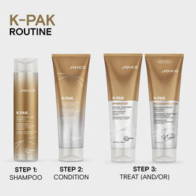 Joico K-PAK Reconstructor with hair care accessories