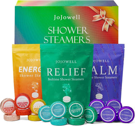 JoJowell Shower Steamers Aromatherapy 18 Pack gift box front view