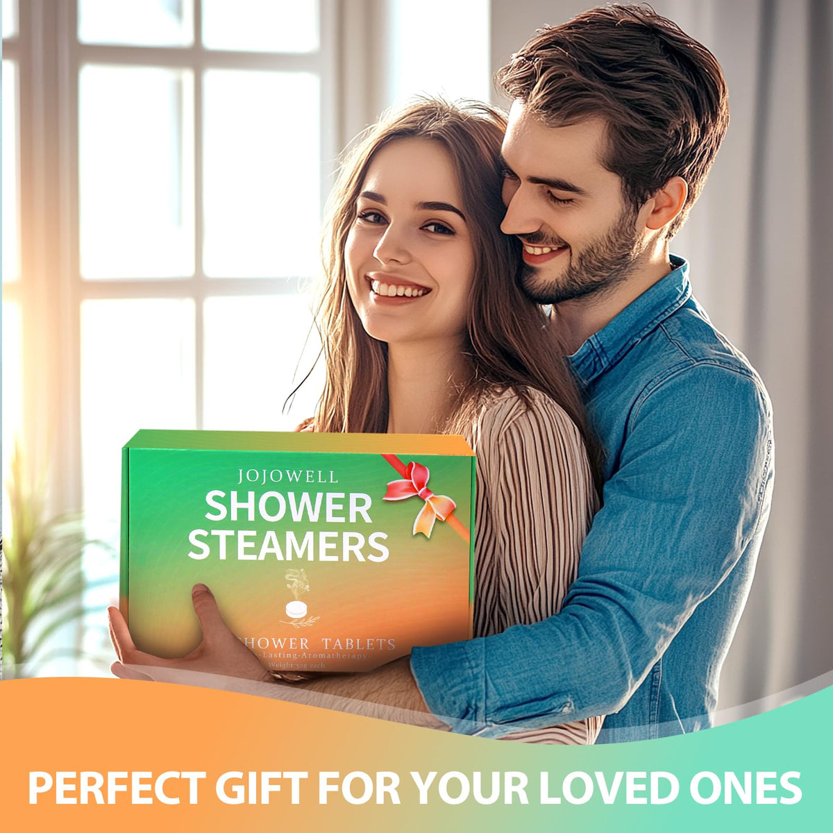 JoJowell Shower Steamers watermelon scent in shower setting
