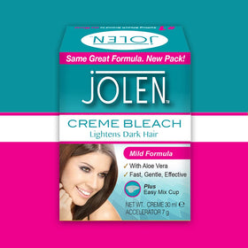 Jolen Cream Bleach 30ml side view showing texture