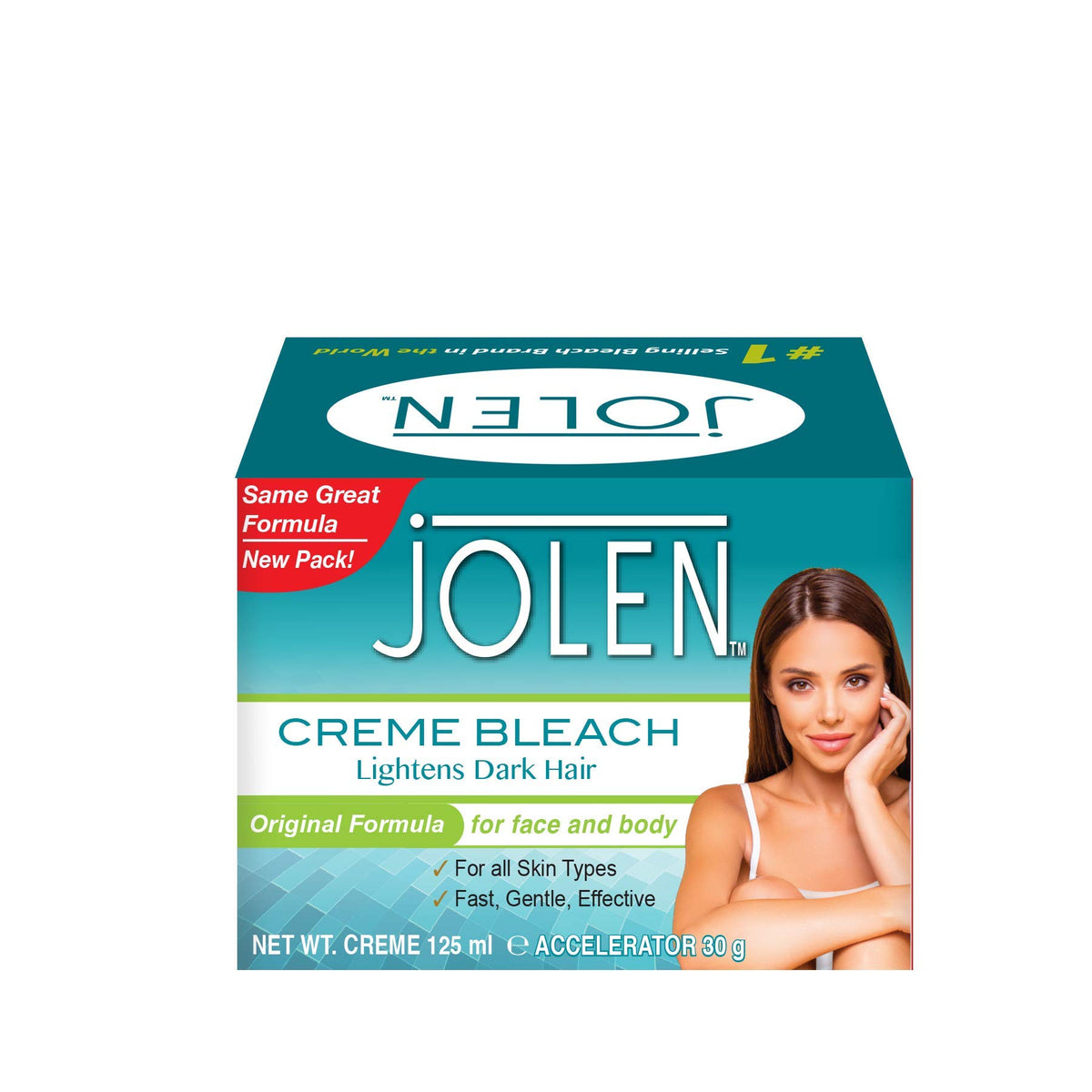Jolen Crème Bleach 125ml front view with packaging