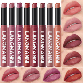 Jolilab Velvet Matte Lipstick Set 8Pcs front view with diverse shades