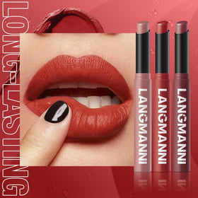 Jolilab Velvet Matte Lipstick Set displayed with makeup accessories