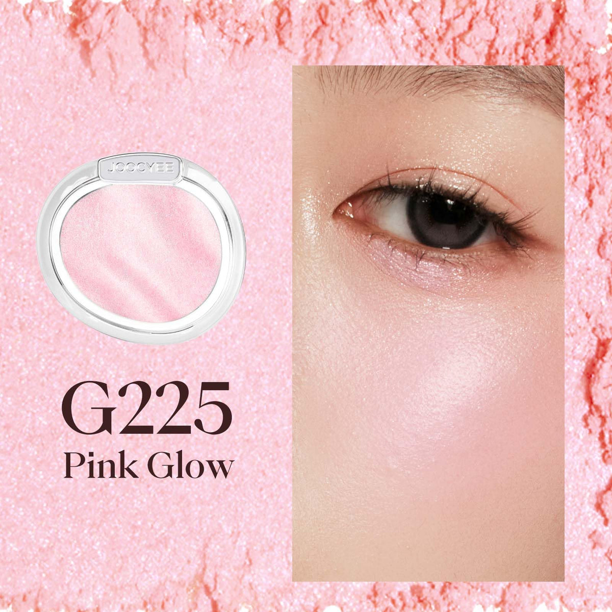 Joocyee AURA Glazed Blush Highlighter Pink Glow packaging