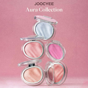 Joocyee AURA Glazed Blush Highlighter Pink Glow with applicator