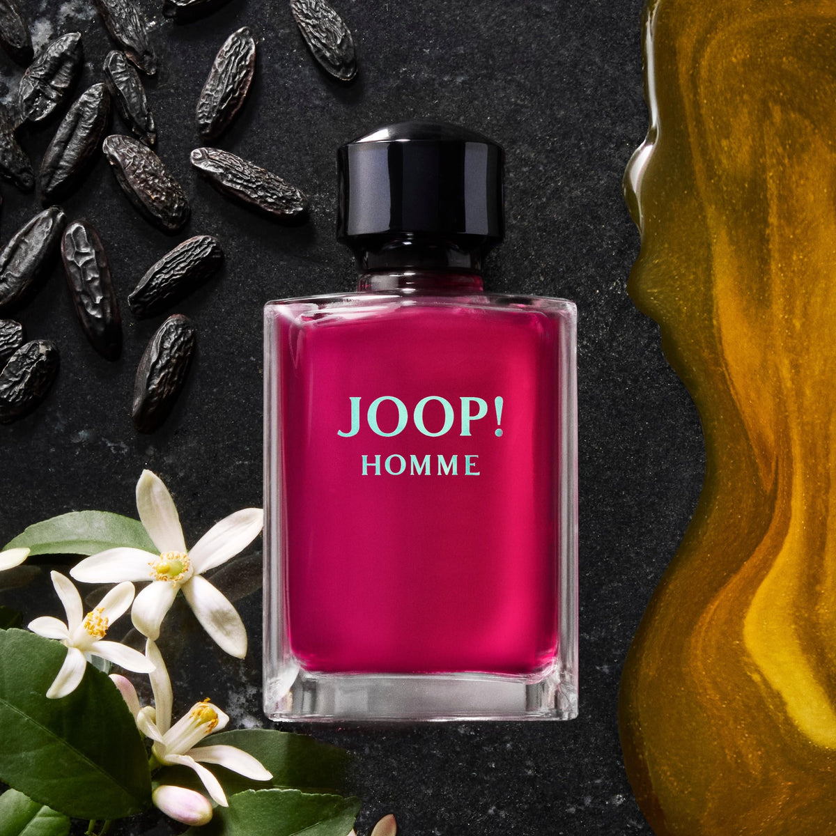 Joop! Homme Eau de Toilette packaging with bold fuchsia design