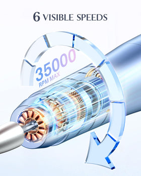 Jorest Electric Nail Drill Kit in use on nails