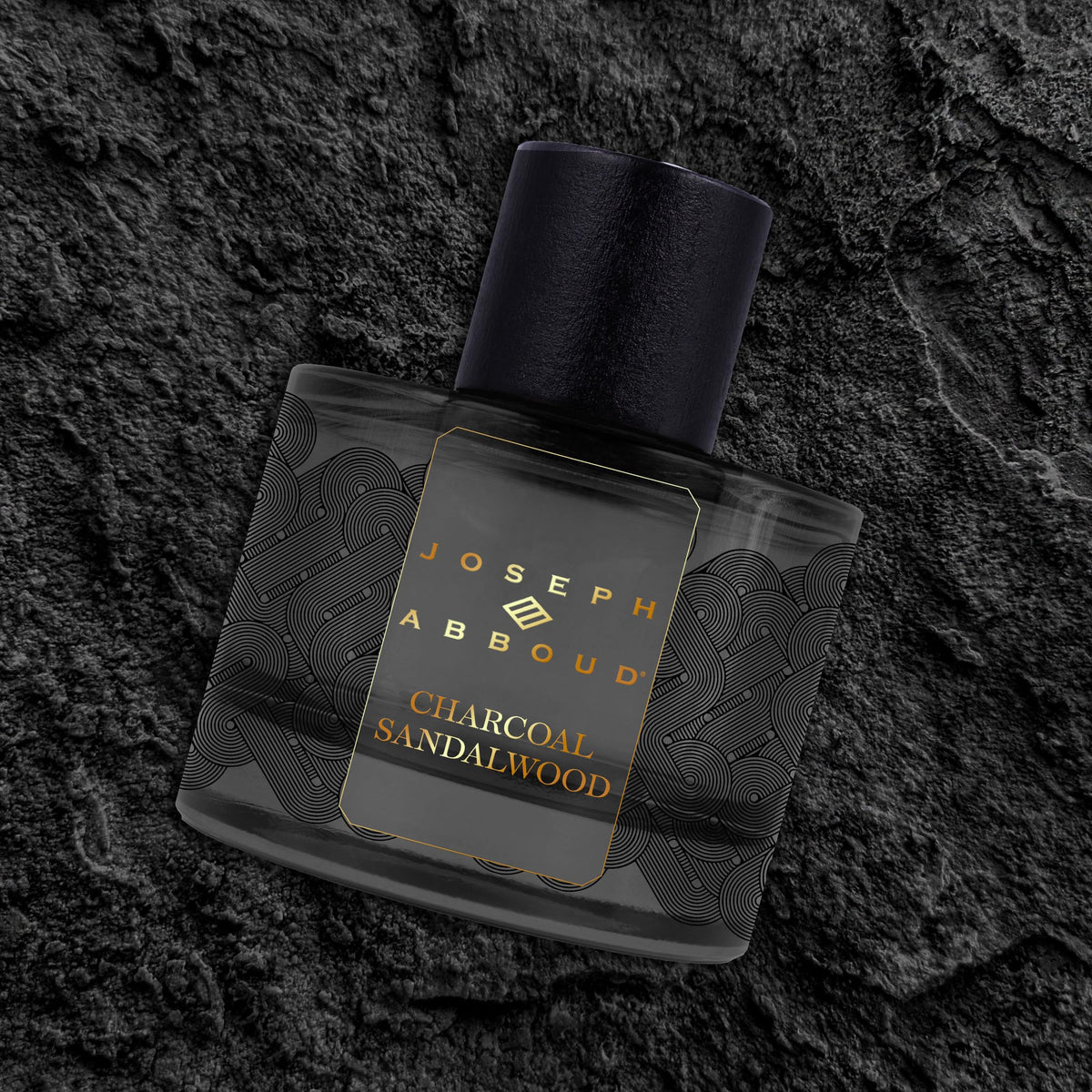 Joseph Abboud Charcoal Sandalwood Eau de Parfum packaging with details