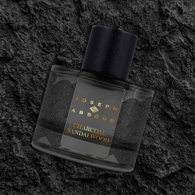 Joseph Abboud Charcoal Sandalwood Eau de Parfum packaging with details