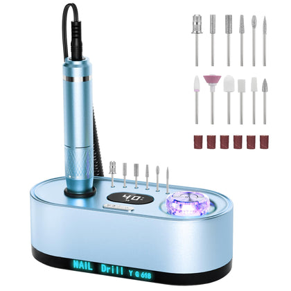 JOSGLOI 40000RPM Nail Drill front view with display