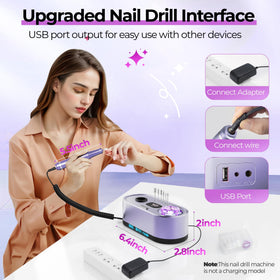 JOSGLOI Nail Drill E-File kit with accessories laid out