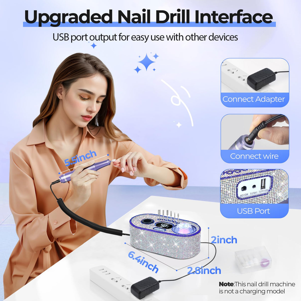 JOSGLOI nail drill kit with accessories