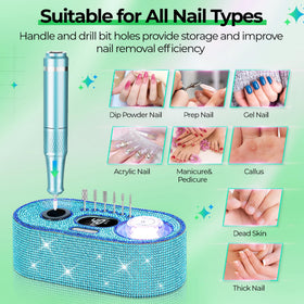 JOSGLOI Professional Nail Drill in use on nails