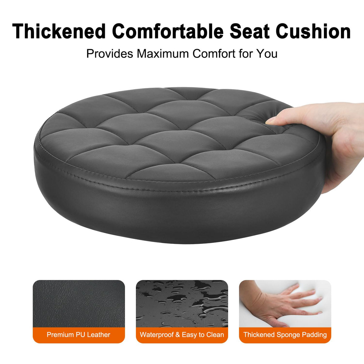 JOSTZHXIN Low Height Roller Stool side view showing height adjustment