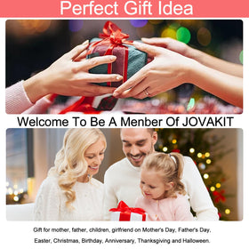JOVAKIT Pink Gingham Makeup Bag displayed with beauty products