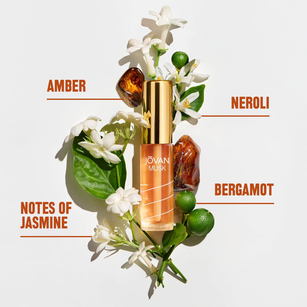 Jovan Musk for Women Perfume Oil packaging with golden hue