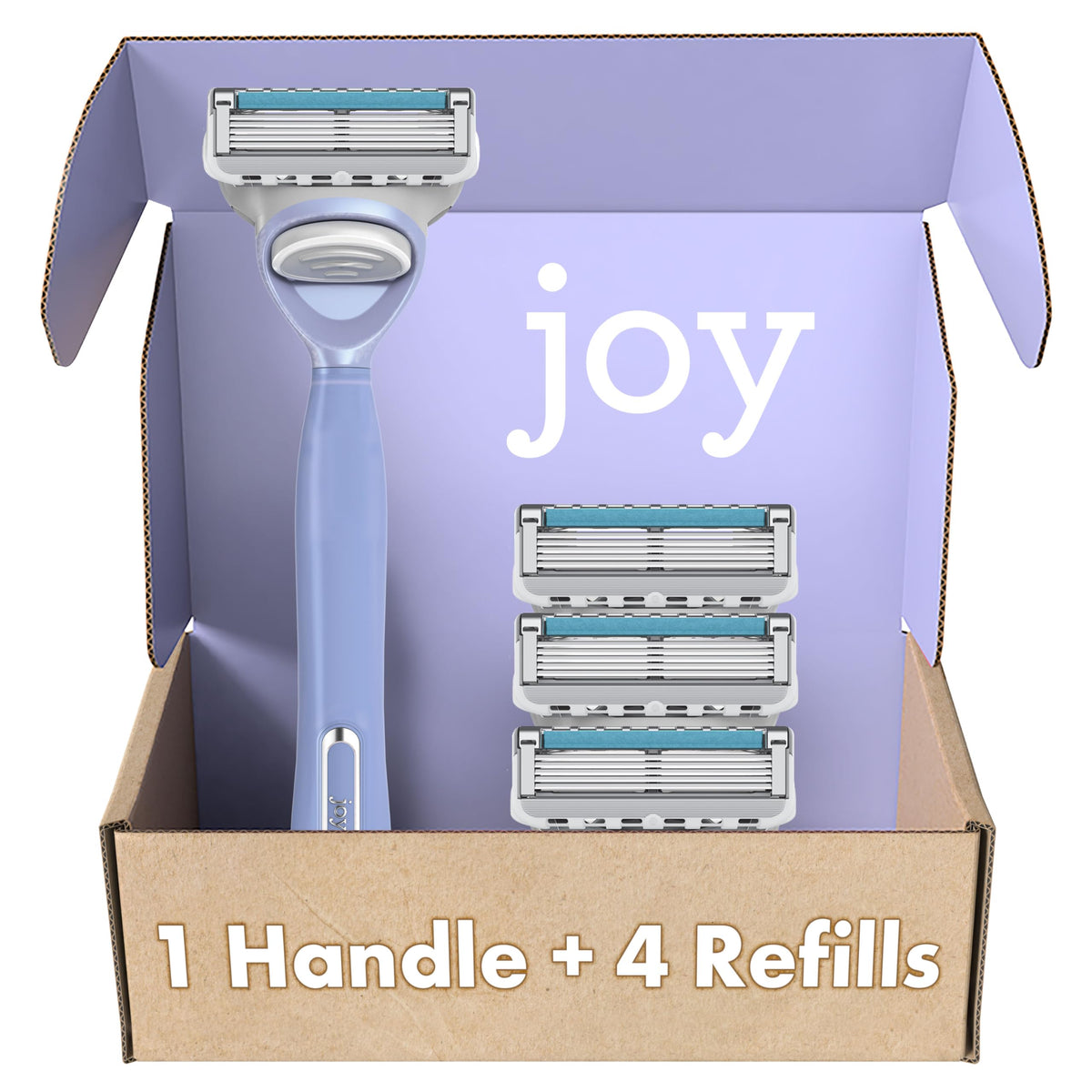 JOY Women's Razor with lavender handle and 5 blades