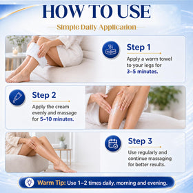 JOYAONE Varicose Veins Cream 150g with application on skin