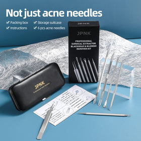 JPNK Blackhead Remover Kit tools in use on skin