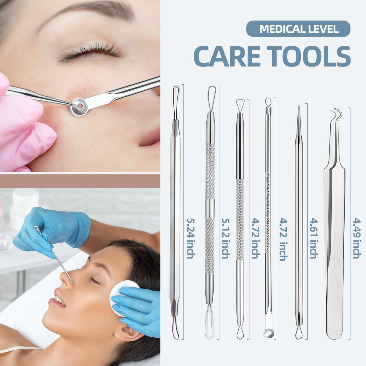 JPNK Blackhead Remover Kit with tools and leather case