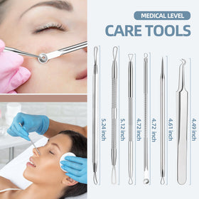 JPNK Blackhead Remover Kit with tools and leather case