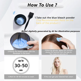 JUANCHI Hair Bleach Powder in a salon setting