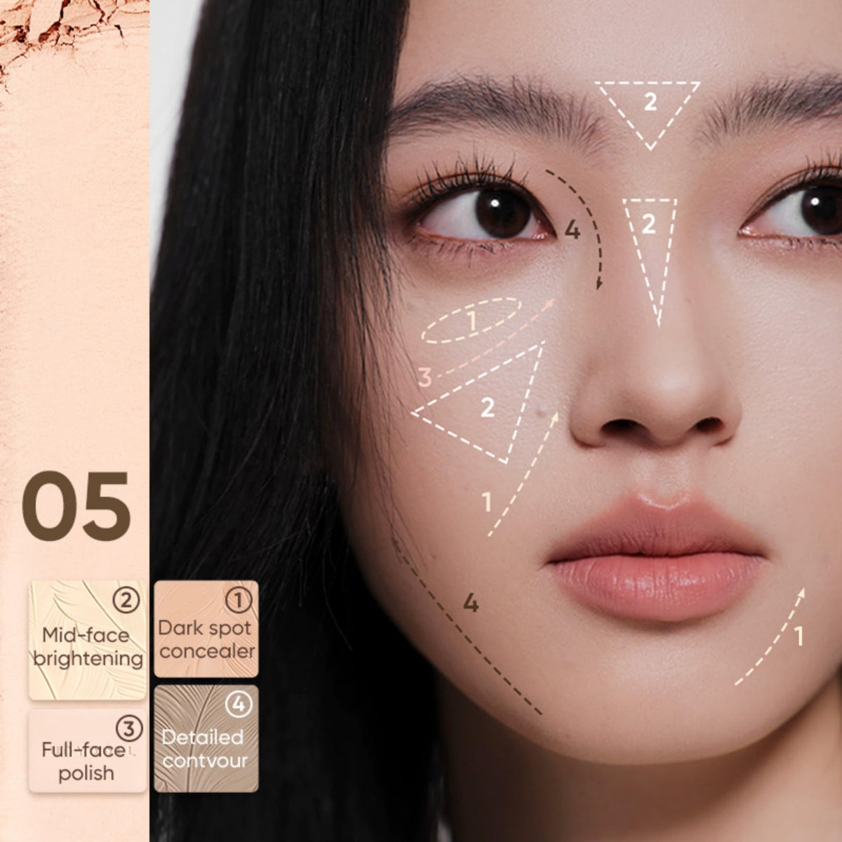 JUDYDOLL Contour Palette open showing creamy powder texture