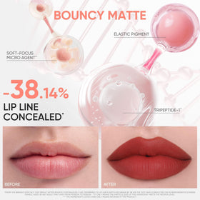 JUDYDOLL Cushion Matte Lip Cream N19 Misty Mauvelous texture close-up