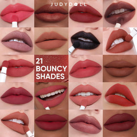 JUDYDOLL Cushion Matte Lip Cream N19 Misty Mauvelous with other makeup products