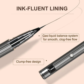 JUDYDOLL Ultra-Fine Liquid Eyeliner Deep Brown on makeup table