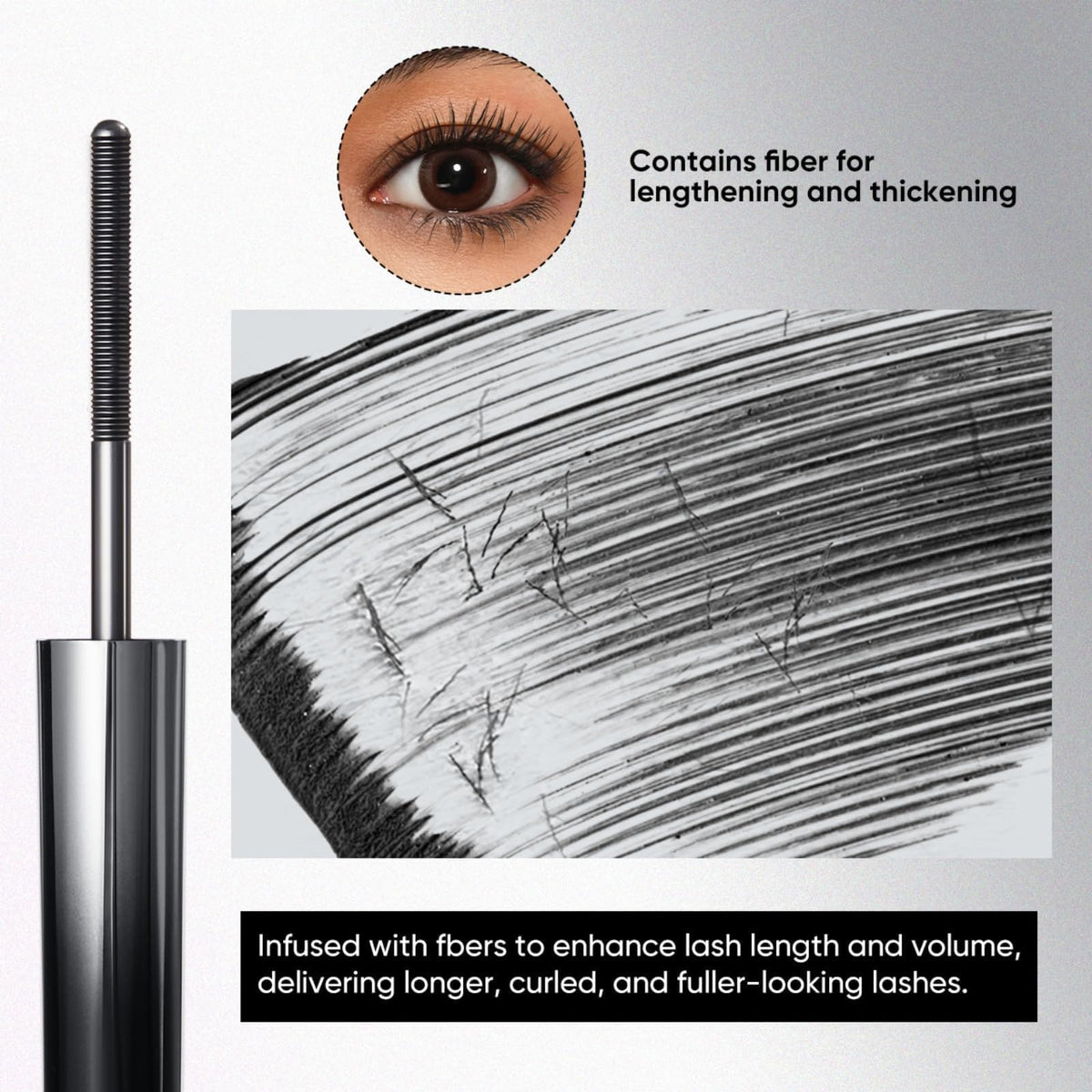 JUDYDOLL Waterproof Mascara 3D Curling texture demonstration