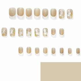 juggssa acrylic fake nails set with accessories including nail file and glue stickers