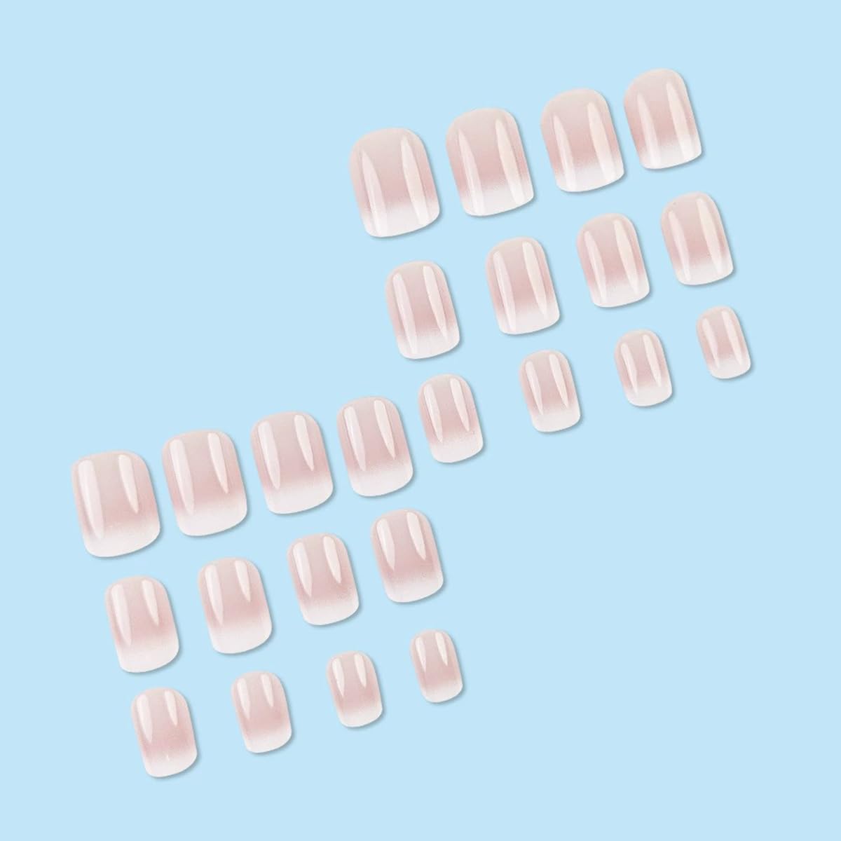 juggssa acrylic fake nails with nail file and wooden stick