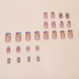 juggssa Medium Press on Nails 24PCS packaging with included accessories
