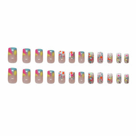 juggssa Medium Press on Nails with nail file and glue stickers included