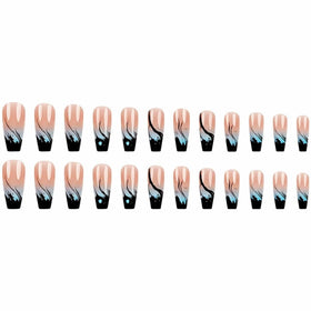 juggssa Press on Nails application process with wooden stick