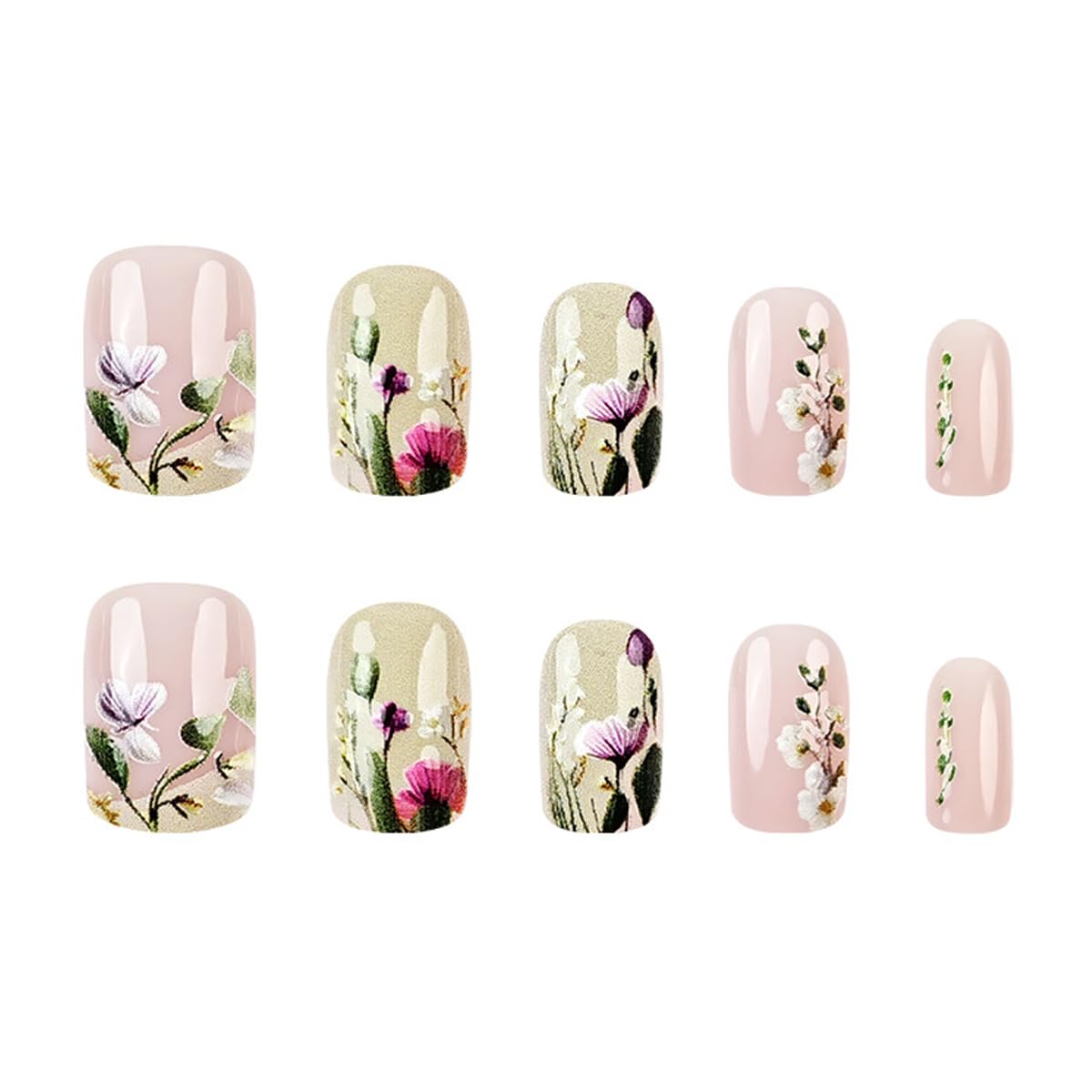 juggssa Press On Nails displayed with nail file and wooden stick