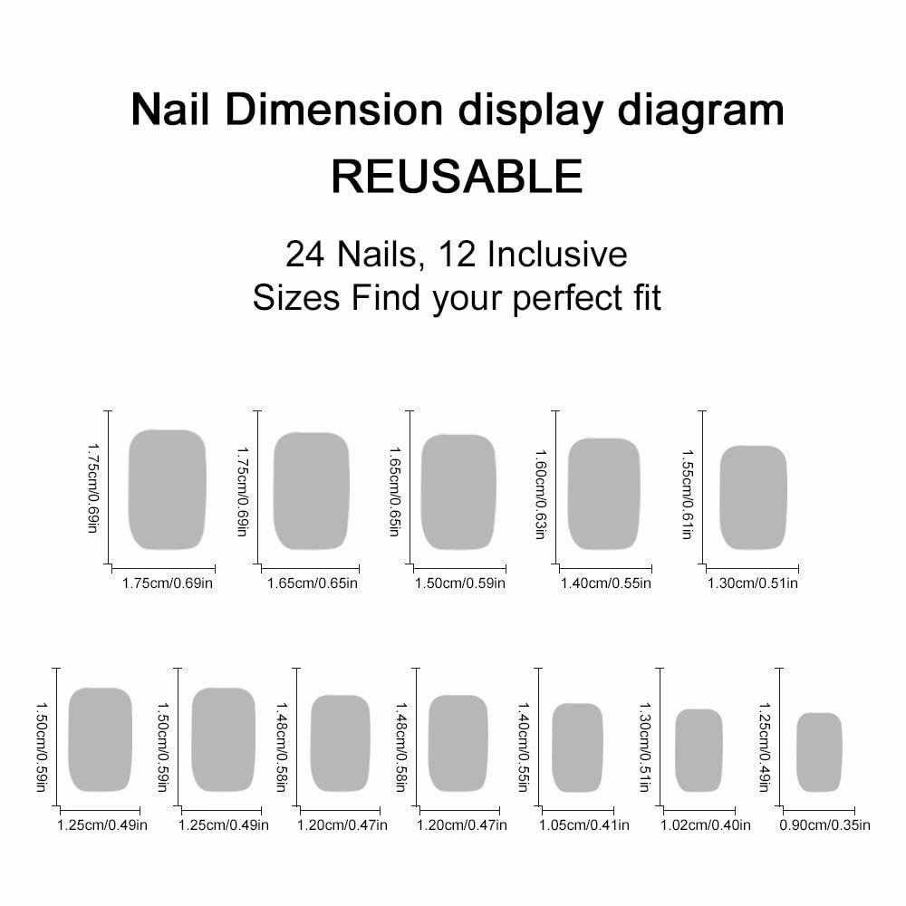 juggssa press on nails kit with nail file and glue stickers