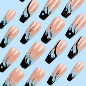 juggssa Press on Nails set with glue stickers and nail file