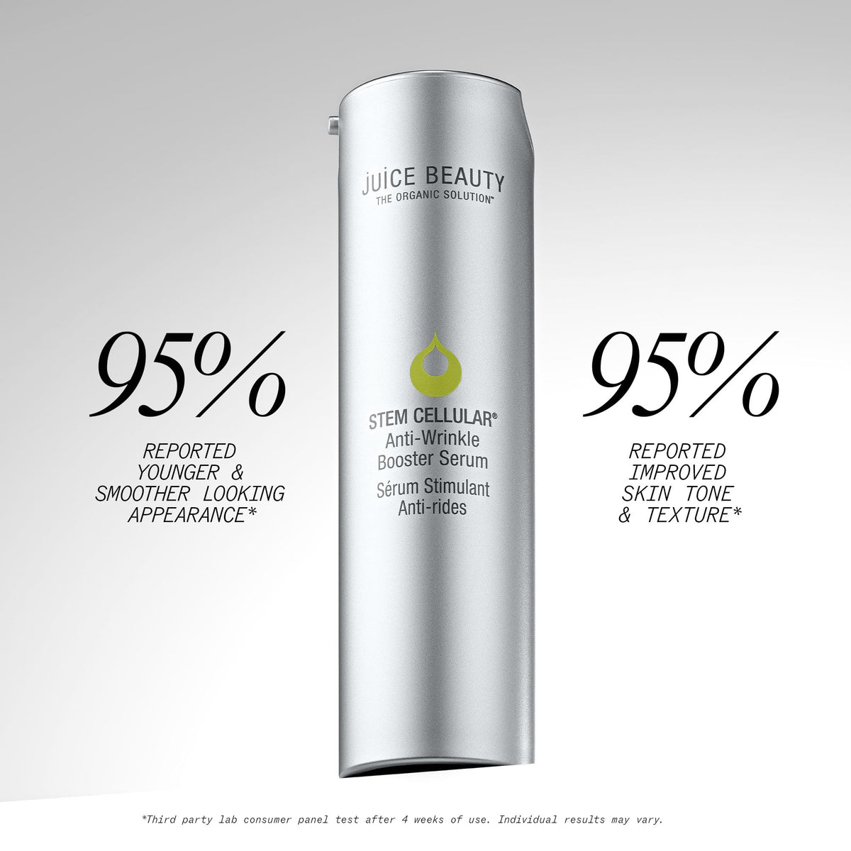 Juice Beauty Stem Cellular Anti-Wrinkle support Serum application on skin